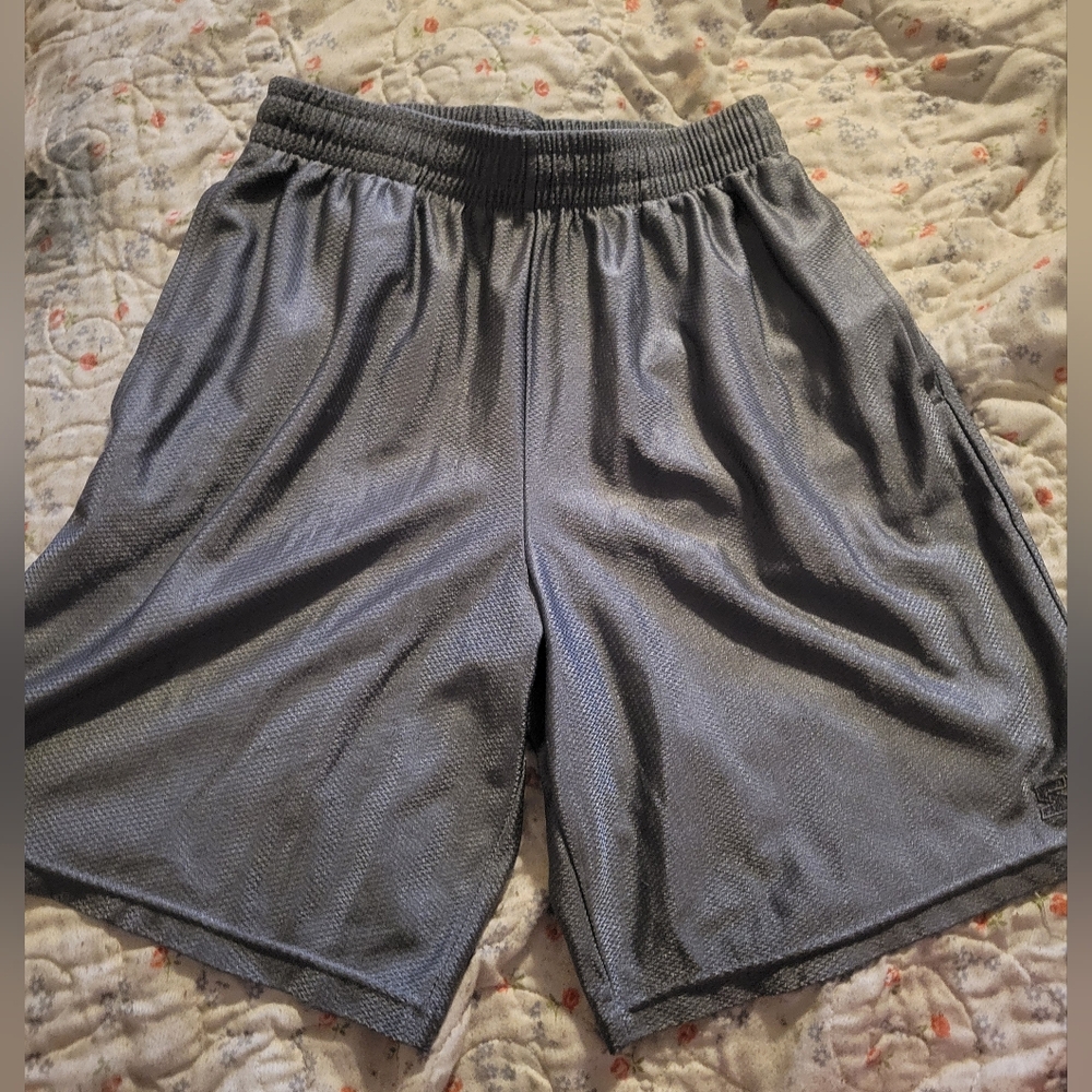 Mens gray silk ball shorts. Size Small. Starter.